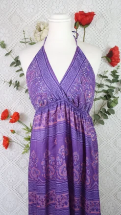 Cherry Halter-Neck Maxi Dress - Purple & Violet Paisley Floral Sari (XS - S/M) 12 Cherry Halter-Neck Maxi Dress - Purple & Violet Paisley Floral Sari (XS - S/M) -Woviqueen Sales IMG 0615 b76d5520 3178 4197 ab39 a27a820804aa scaled
