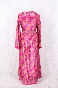 Lily Maxi Dress - Rich Pink Shimmer Vintage Sari - Size S/M 7 Lily Maxi Dress - Rich Pink Shimmer Vintage Sari - Size S/M -Woviqueen Sales IMG 0652 6af75813 a6e8 4174 abb3 7bc7285f43e0