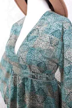 Stevie Maxi Dress - Vintage Indian Sari - Submerged Aqua Mosaic - XS 6 Stevie Maxi Dress - Vintage Indian Sari - Submerged Aqua Mosaic - XS -Woviqueen Sales IMG 3244 e5997d78 2b19 4cfa a6c1 1772a228ffae scaled
