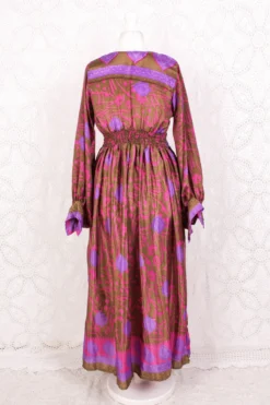 Rosemary Maxi Dress - Vintage Indian Sari - Bronze, Pink & Purple - S/M 7 Rosemary Maxi Dress - Vintage Indian Sari - Bronze, Pink & Purple - S/M -Woviqueen Sales IMG 5997 9df0aa2a aa7d 4a8b a250 6a22c21e4c02 scaled