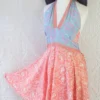 Sydney Mini Halter Dress - Peachy Keen Vintage Indian Sari - XS - M