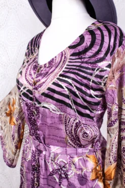 Jasmine Maxi Dress - Mauve Shimmer Floral Vintage Sari - Size S/M -Woviqueen Sales IMG 8743 ca26ede3 a0c0 456e 8ca9 ea277818f6f6 scaled