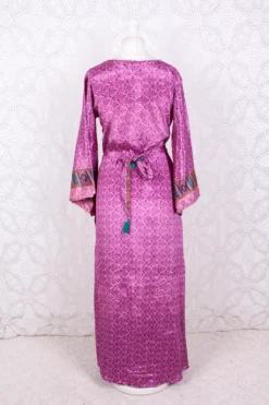 Jasmine Maxi Dress - Pink & Purple Vintage Sari - Size S/M -Woviqueen Sales IMG 8821 db6f5599 bb89 410a b827 f879db9b4056 scaled