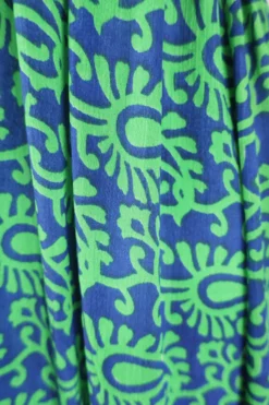 Cherry Midi Dress - Vintage Indian Sari - Indigo & Apple Bold Paisley - Free Size -Woviqueen Sales IMG 9910 4fe09fec 0d48 4833 b8e1 ea3a6a2a79ec scaled