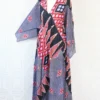 Goddess Dress - Vintage Indian Cotton - Muted Purple, Red & Ebony - Free Size