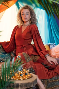 Khroma Lola Wrap Dress - Chili Red -Woviqueen Sales ef4ad9f7 1b01 4bc9 9f9f 84a1d3940513