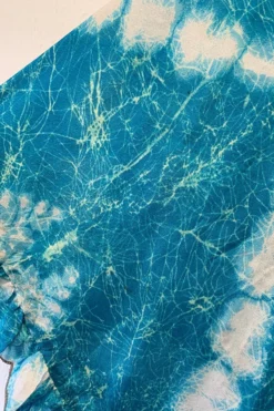 Venus Vintage Sari Midi Dress - Deep Aqua Blue Tie Dye - Size XS -Woviqueen Sales image 2e625199 943a 4906 a31a ee09fd792e0a