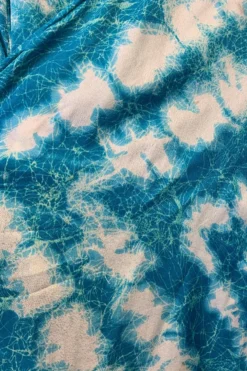 Venus Vintage Sari Midi Dress - Deep Aqua Blue Tie Dye - Size XS -Woviqueen Sales image 527cbcf7 f601 472c bdeb 86c158d416f6