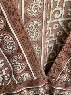 Pansy Mini Dress - Indian Sari - Circular Flounce Sleeve - Rose Taupe Tile Print - Free Size M/L -Woviqueen Sales image 5c8f133c 6bc3 4f9f 8021 86cf6be11020 scaled