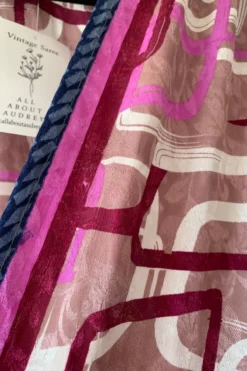 Karina Kimono Mini Dress - Vintage Sari - Geometric Dusted Rose - Free Size XL 13 Karina Kimono Mini Dress - Vintage Sari - Geometric Dusted Rose - Free Size XL -Woviqueen Sales image 6a73b43c 975d 4b7f a86e cd3d5476268e