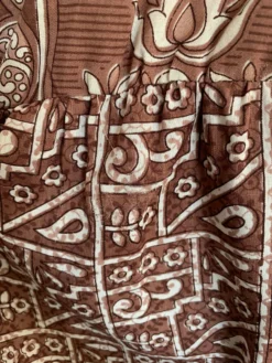 Pansy Mini Dress - Indian Sari - Circular Flounce Sleeve - Rose Taupe Tile Print - Free Size M/L -Woviqueen Sales image 73cc4d44 f4c4 4d02 86f5 f750c374004e scaled