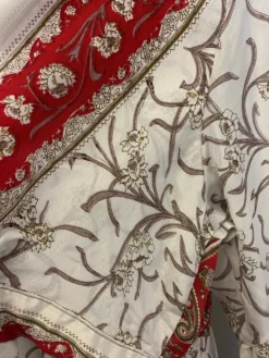 Pansy Mini Dress - Indian Sari - Circular Flounce Sleeve - Jasmine & Crimson Floral - Free Size M/L -Woviqueen Sales image 8d66552d 4ff0 49f7 a2ab f18282c7bd8e scaled