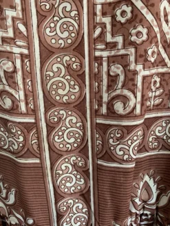 Pansy Mini Dress - Indian Sari - Circular Flounce Sleeve - Rose Taupe Tile Print - Free Size M/L -Woviqueen Sales image 98b03445 d5ef 4dc8 a071 bdd566fe72f1 scaled