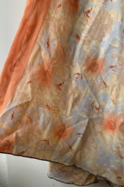 Athena Maxi Dress - Vintage Sari - Coral Pink, Pearl & Cream Floral - S - L/XL -Woviqueen Sales image 9c5f7be6 d729 4ea9 a5dc d4f71f29a910