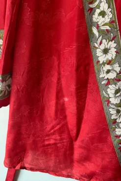 Karina Kimono Mini Dress - Vintage Sari - Crimson Nouveau Floral - Free Size S/M 14 Karina Kimono Mini Dress - Vintage Sari - Crimson Nouveau Floral - Free Size S/M -Woviqueen Sales image ae67b29a 03e0 48b6 956a cca2bfc8e154