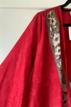 Karina Kimono Mini Dress - Vintage Sari - Crimson Nouveau Floral - Free Size S/M 15 Karina Kimono Mini Dress - Vintage Sari - Crimson Nouveau Floral - Free Size S/M -Woviqueen Sales image de853d38 693f 44fc ad9d 80d46975876d