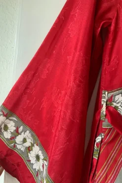 Karina Kimono Mini Dress - Vintage Sari - Crimson Nouveau Floral - Free Size S/M 13 Karina Kimono Mini Dress - Vintage Sari - Crimson Nouveau Floral - Free Size S/M -Woviqueen Sales image e2b55a17 19cf 434c 8ac7 057f85dd36b3