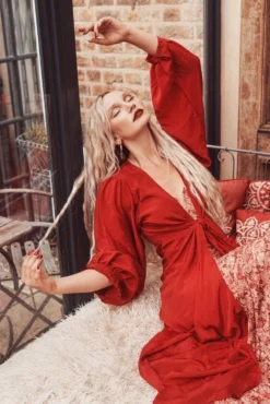 Khroma Lola Wrap Dress - Ruby Red -Woviqueen Sales olivia2 526c68e2 d953 4969 ae2d b3f2f7042bf4